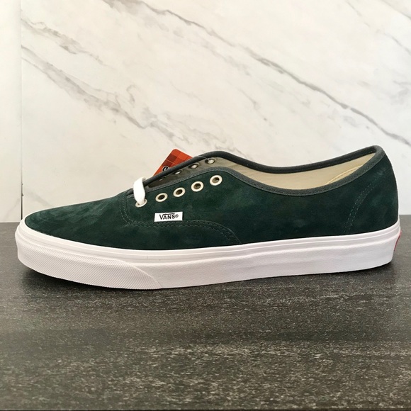 vans authentic green suede